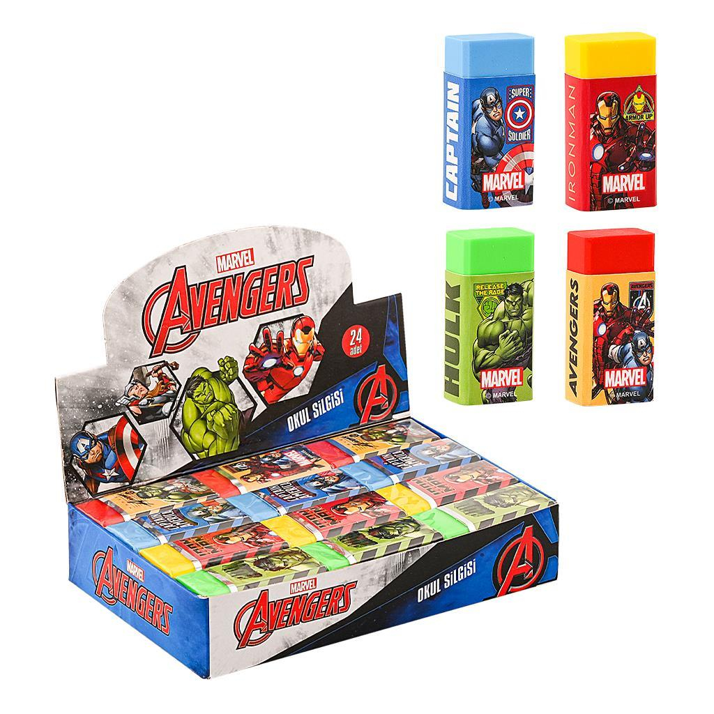 MARVEL AVENGERS 40870E DİKDÖRTGEN SİLGİ 24'LÜ*576 > ^